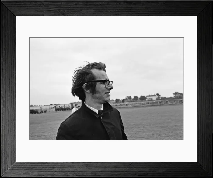 Framed Print : Ken Loach, (film director) on the school football playing field Framed Print : Ken Loach, (film director) on the school football playing field