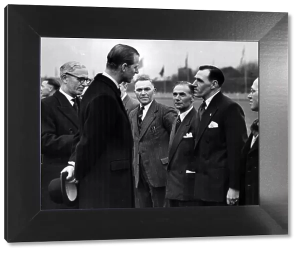 Prince Philip, Duke of Edinburgh meets Merseyside Dockers who are on the Council