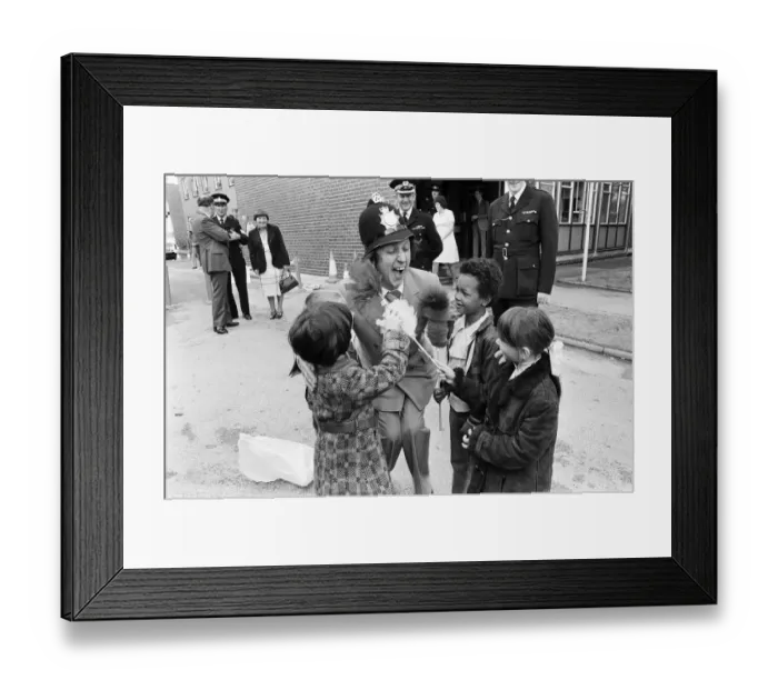 Framed Print : Ken Dodd at a Liverpool Police Station. 7th June 1979 Framed Print : Ken Dodd at a Liverpool Police Station. 7th June 1979