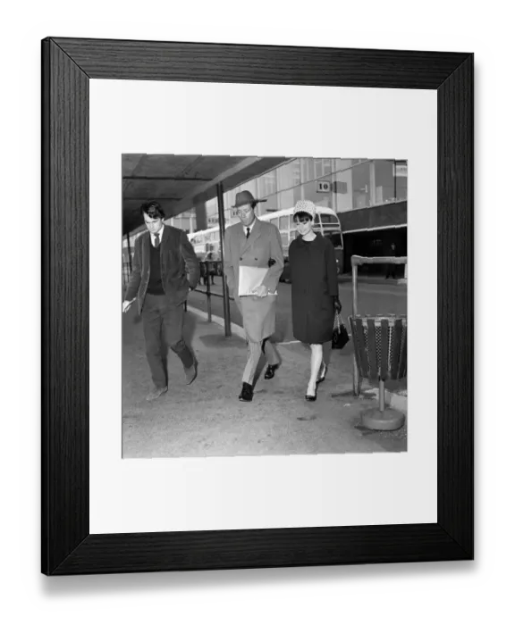 Framed Print : Actress Audrey Hepburn and her husband Mel Ferrer. 3rd April 1964 Framed Print : Actress Audrey Hepburn and her husband Mel Ferrer. 3rd April 1964