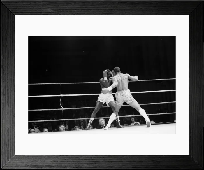 Framed Print : WBC and IBF, welterweight title fight between Lloyd Honeyghan and Johnny Bumphus Framed Print : WBC and IBF, welterweight title fight between Lloyd Honeyghan and Johnny Bumphus