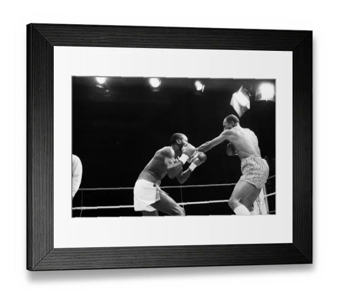 Framed Print : WBC and IBF, welterweight title fight between Lloyd Honeyghan and Johnny Bumphus Framed Print : WBC and IBF, welterweight title fight between Lloyd Honeyghan and Johnny Bumphus