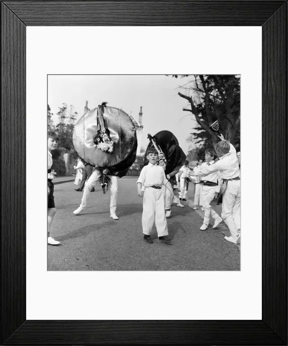 Framed Print : Visitors and townsfolk and Cornish exiles who return every year take part in the 36 hour