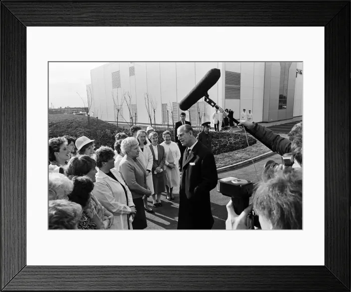 Framed Print : Prince Philip, Duke of Edinburgh visits Wavertree Technology Park, Liverpool Framed Print : Prince Philip, Duke of Edinburgh visits Wavertree Technology Park, Liverpool