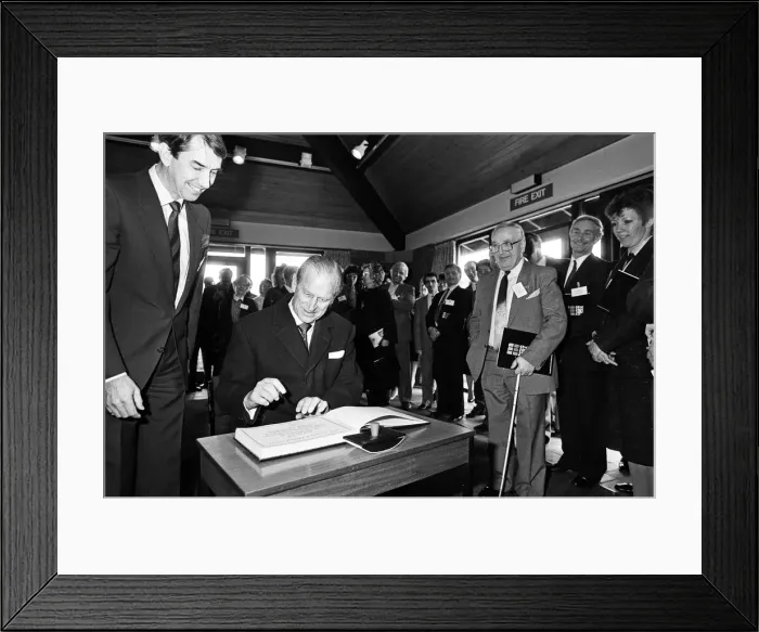 Framed Print : Prince Philip, Duke of Edinburgh visits Wavertree, Liverpool. 20th February 1987