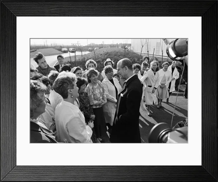 Framed Print : Prince Philip, Duke of Edinburgh visits Wavertree Technology Park, Liverpool Framed Print : Prince Philip, Duke of Edinburgh visits Wavertree Technology Park, Liverpool