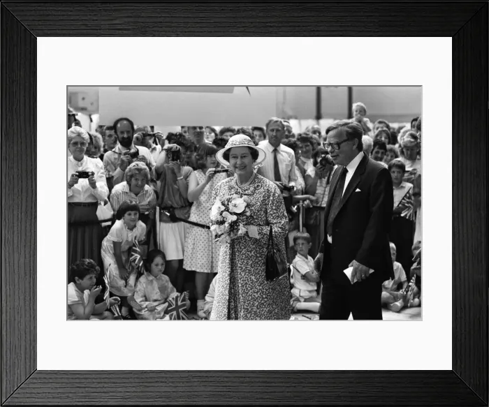 Framed Print : Queen Elizabeth II visits Port Sunlight as part of its 100th birthday celebrations Framed Print : Queen Elizabeth II visits Port Sunlight as part of its 100th birthday celebrations