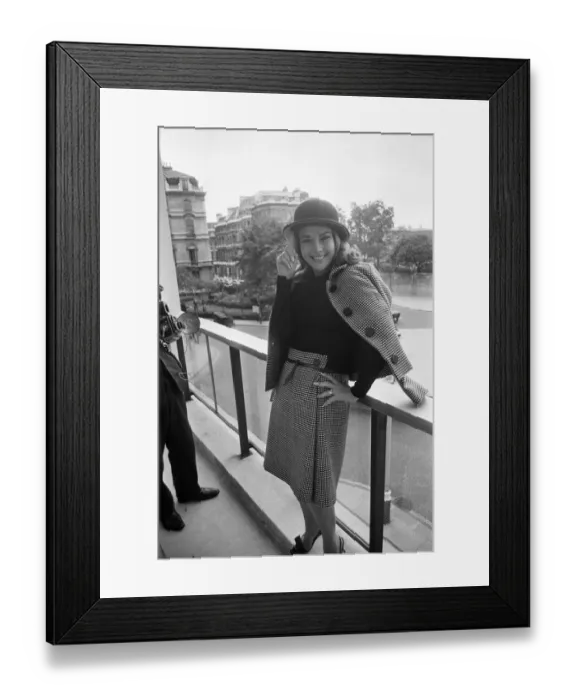 Framed Print : Karin Dor, German actress, in the UK to film scenes for new James Bond film