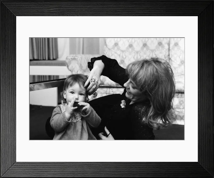Framed Print : Famous TV presenter Esther Rantzens baby Emily is now 10 months old Framed Print : Famous TV presenter Esther Rantzens baby Emily is now 10 months old