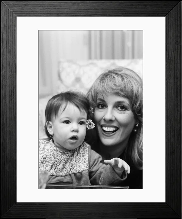 Framed Print : Famous TV presenter Esther Rantzens baby Emily is now 10 months old