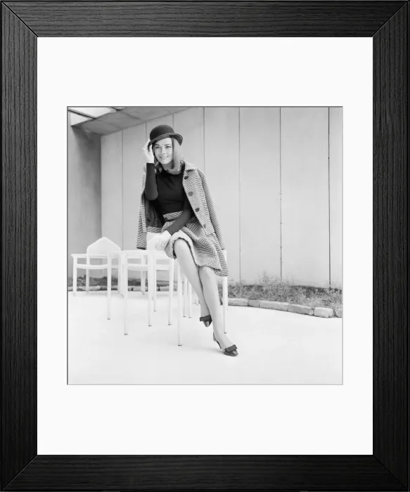 Framed Print : Karin Dor, German actress, in the UK to film scenes for new James Bond film Framed Print : Karin Dor, German actress, in the UK to film scenes for new James Bond film
