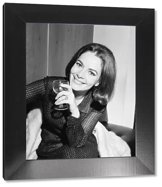 Karin Dor, German actress, pictured in her hotel suite, London