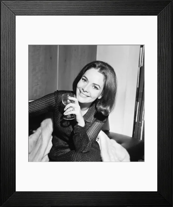 Framed Print : Karin Dor, German actress, pictured in her hotel suite, London Framed Print : Karin Dor, German actress, pictured in her hotel suite, London