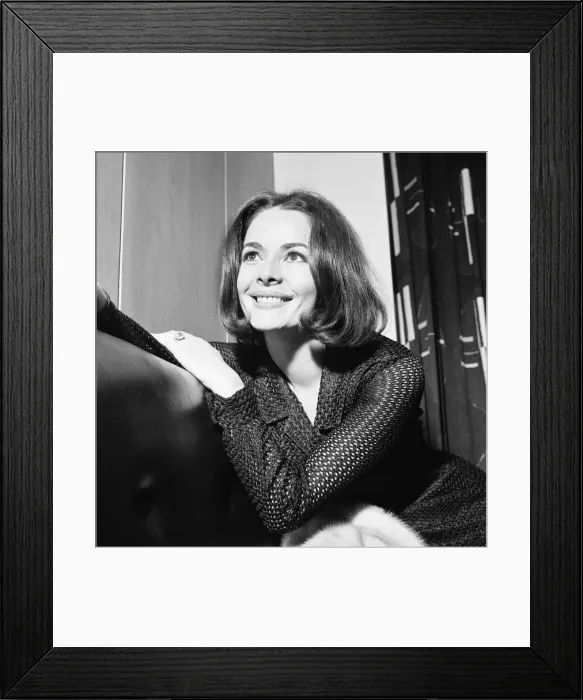Framed Print : Karin Dor, German actress, pictured in her hotel suite, London Framed Print : Karin Dor, German actress, pictured in her hotel suite, London