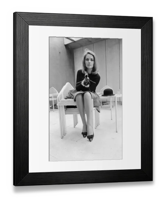 Framed Print : Karin Dor, German actress, in the UK to film scenes for new James Bond film Framed Print : Karin Dor, German actress, in the UK to film scenes for new James Bond film