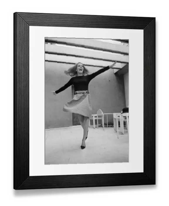 Framed Print : Karin Dor, German actress, in the UK to film scenes for new James Bond film Framed Print : Karin Dor, German actress, in the UK to film scenes for new James Bond film