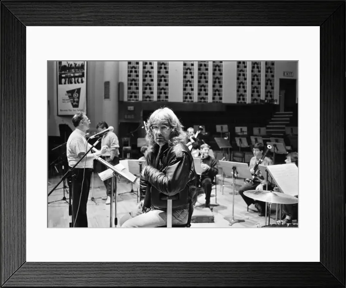 Framed Print : Liverpool dramatist, lyricist and composer Willy Russell pictured at the Liverpool