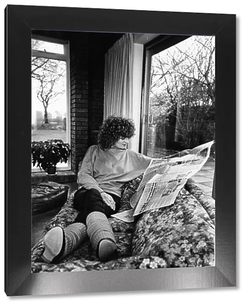 Scottish singer and actress Barbara Dickson photographed at home