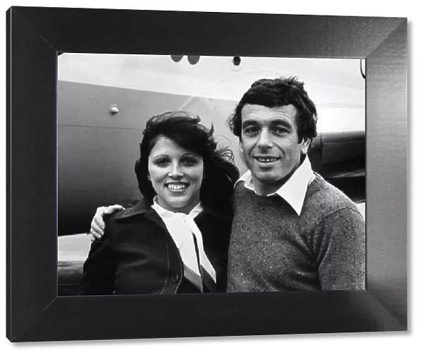 Liverpool footballer Ian Callaghan pictured with his wife Linda at the airport
