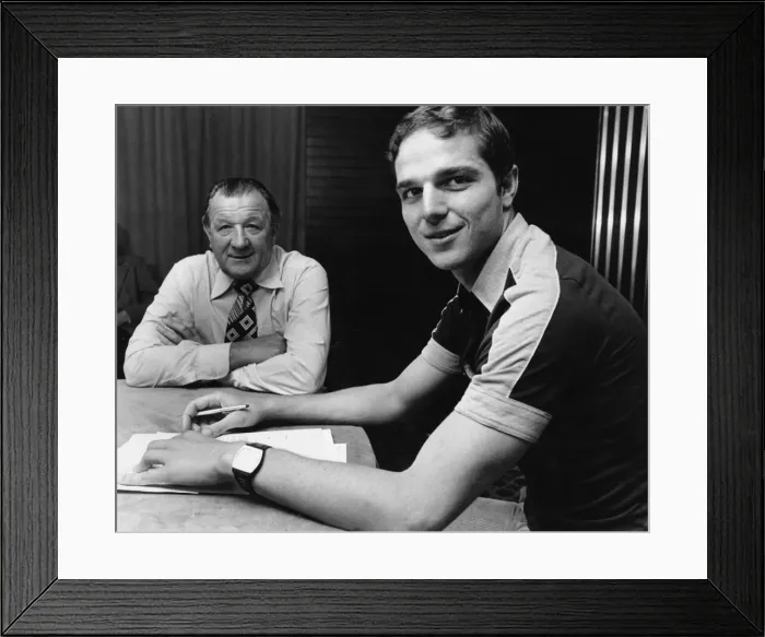 Framed Print : Israeli international footballer Avi Cohen signs his contract at Anfield Framed Print : Israeli international footballer Avi Cohen signs his contract at Anfield