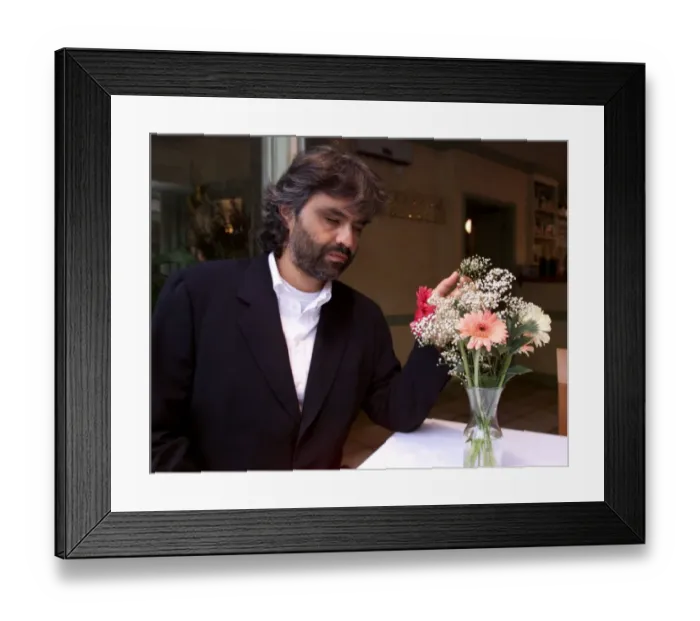 Framed Print : Andrea Bocelli Opera Singer August 1999 dtgu