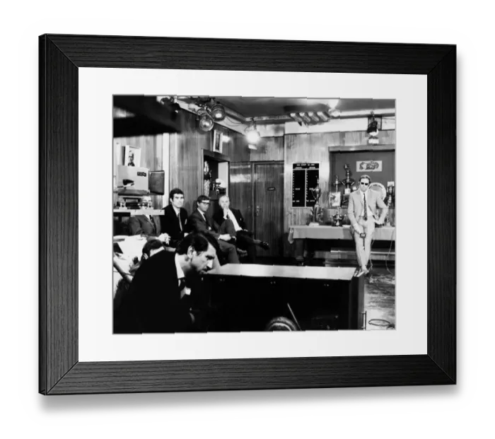 Framed Print : The scene in the Liverpool boardroom which had been converted in to a television studio