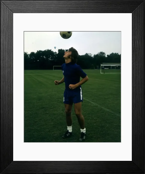 Framed Print : Alan Hudson Chelsea August 1970 heading football Framed Print : Alan Hudson Chelsea August 1970 heading football