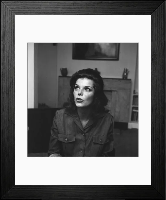 Framed Print : Samantha Eggar, British actress is interviewed by Donald Zec, Daily Mirror Journalist Framed Print : Samantha Eggar, British actress is interviewed by Donald Zec, Daily Mirror Journalist