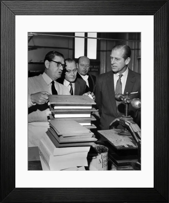 Framed Print : Prince Philip, Duke of Edinburgh visits Liverpool. Mr Arthur Nimmo from Grassendale Framed Print : Prince Philip, Duke of Edinburgh visits Liverpool. Mr Arthur Nimmo from Grassendale