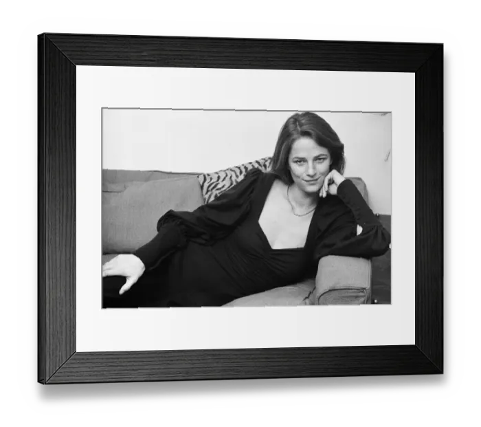 Framed Print : Actress Charlotte Rampling pictured at her London home. 4th January 1973 Framed Print : Actress Charlotte Rampling pictured at her London home. 4th January 1973