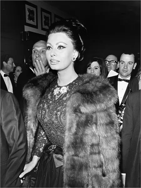 Sophia Loren at the premier of 'Operation Crossbow'at the Empire Theatre