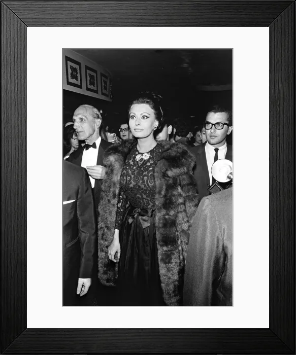 Framed Print : Sophia Loren at the premier of Operation Crossbow'at the Empire Theatre
