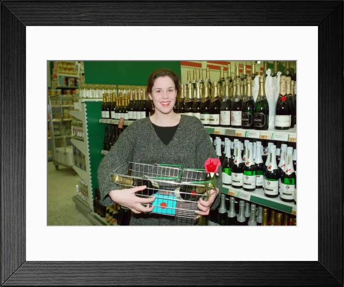Framed Print : Singles night at Asda. 24th March 1994 Framed Print : Singles night at Asda. 24th March 1994