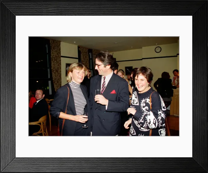 Framed Print : A blind date party in London. 6th September 1994 Framed Print : A blind date party in London. 6th September 1994