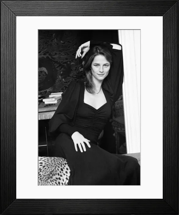 Framed Print : Actress Charlotte Rampling pictured at her London home. 4th January 1973 Framed Print : Actress Charlotte Rampling pictured at her London home. 4th January 1973