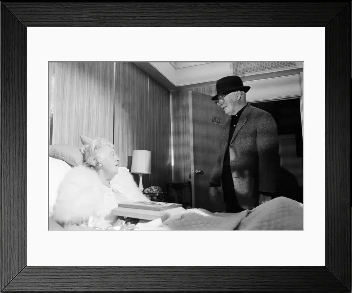 Framed Print : On the set of A Countess from Hong Kong, Charlie Chaplins new film
