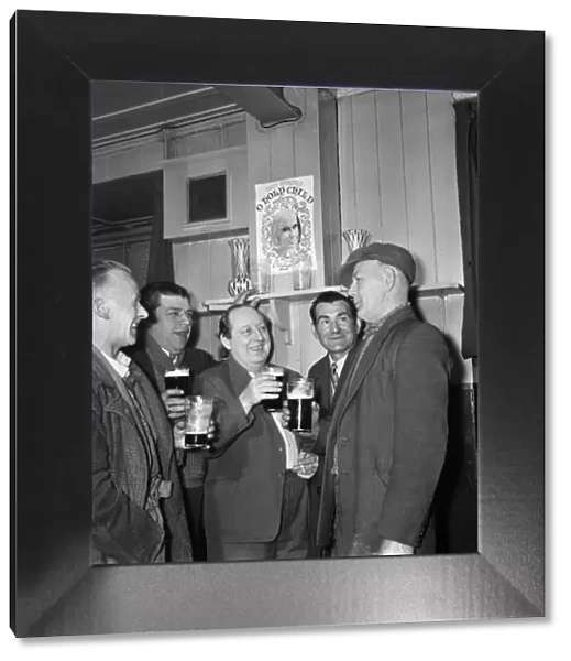 Enjoying a drink in the Subway club, meeting place for fisherman and dockers. March 1965