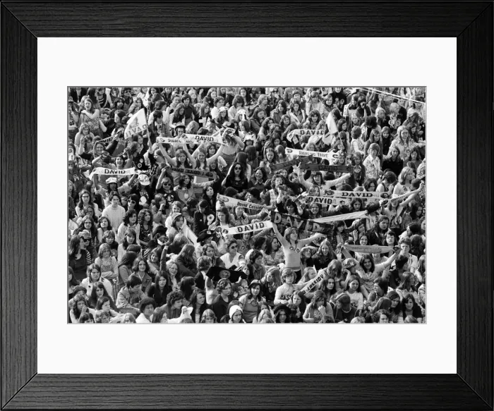 Framed Print : American pop idol David Cassidy arrived through the back door of Radio Luxembourg while Framed Print : American pop idol David Cassidy arrived through the back door of Radio Luxembourg while