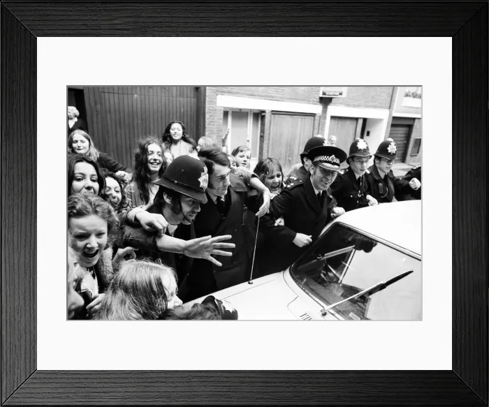 Framed Print : American pop idol David Cassidy arrived through the back door of Radio Luxembourg while Framed Print : American pop idol David Cassidy arrived through the back door of Radio Luxembourg while