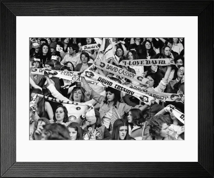 Framed Print : American pop idol David Cassidy arrived through the back door of Radio Luxembourg while Framed Print : American pop idol David Cassidy arrived through the back door of Radio Luxembourg while