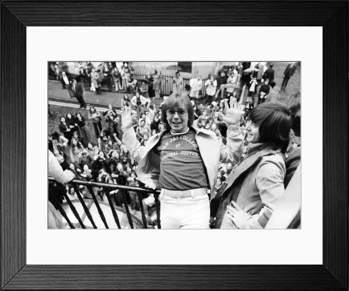 Framed Print : American pop idol David Cassidy arrived through the back door of Radio Luxembourg while