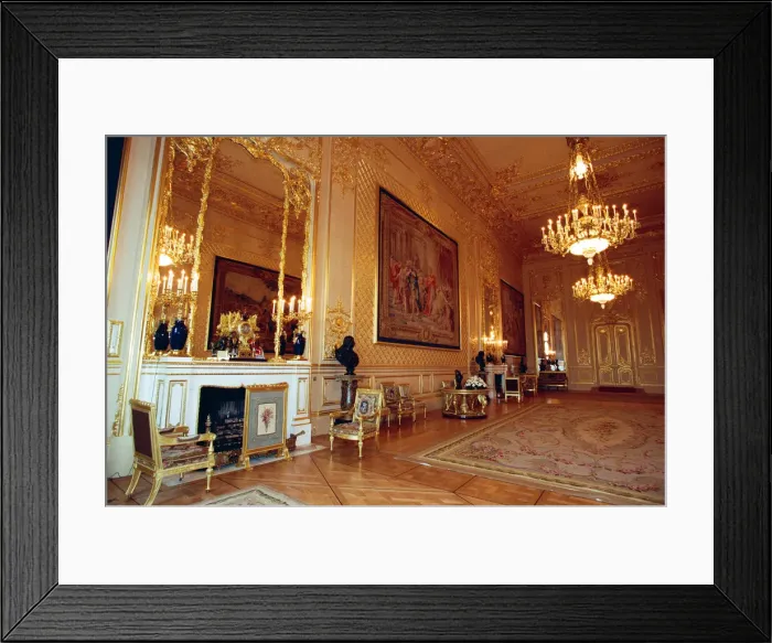 Framed Print : Interior view of Windsor Castle showing restoration after it was damaged by fire in 1992 Framed Print : Interior view of Windsor Castle showing restoration after it was damaged by fire in 1992