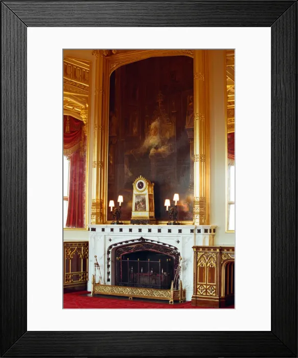 Framed Print : Interior view of Windsor Castle showing restoration after it was damaged by fire in 1992 Framed Print : Interior view of Windsor Castle showing restoration after it was damaged by fire in 1992