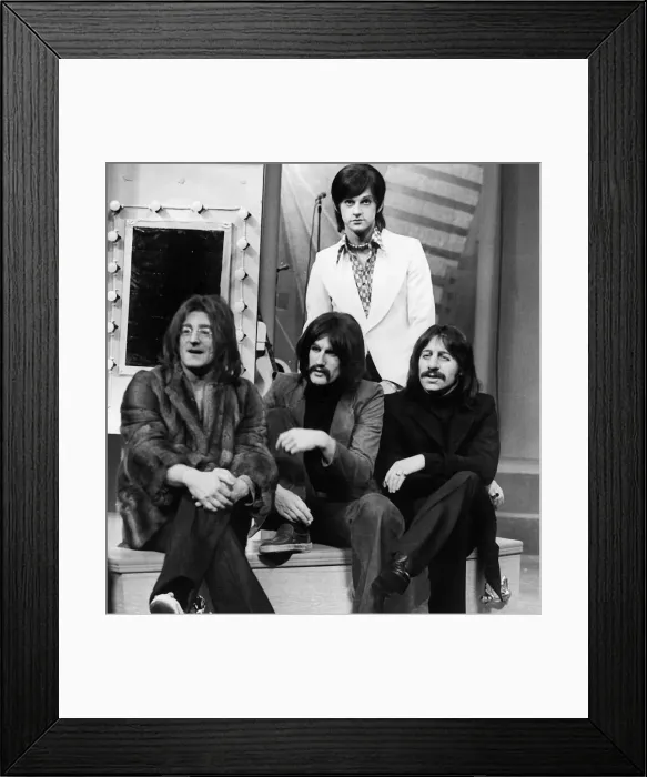 Framed Print : Play John Paul George Ringo and Bert 1974 Framed Print : Play John Paul George Ringo and Bert 1974