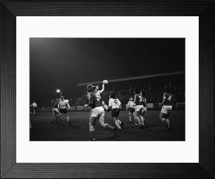 Framed Print : Womens International Football, England v France match. Final score 2- 0 to England Framed Print : Womens International Football, England v France match. Final score 2- 0 to England