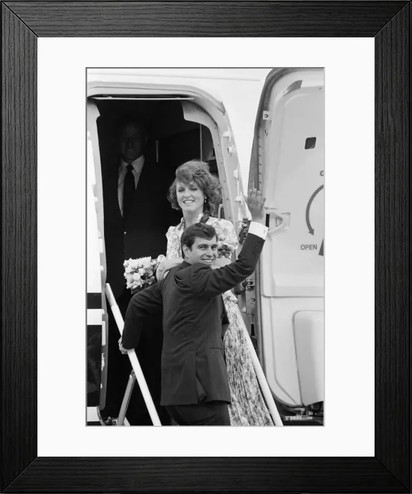 Framed Print : The wedding of Prince Andrew, Duke of York, and Sarah Ferguson, Duchess of York Framed Print : The wedding of Prince Andrew, Duke of York, and Sarah Ferguson, Duchess of York