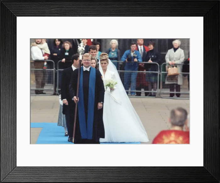 Framed Print : The Wedding of David Armstrong-Jones, Viscount Linley, to Serena Stanhope Framed Print : The Wedding of David Armstrong-Jones, Viscount Linley, to Serena Stanhope