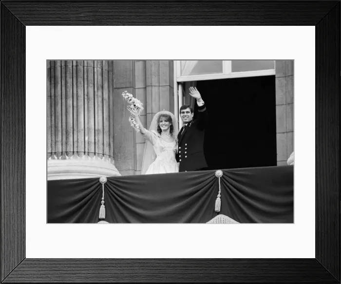 Framed Print : The wedding of Prince Andrew, Duke of York, and Sarah Ferguson