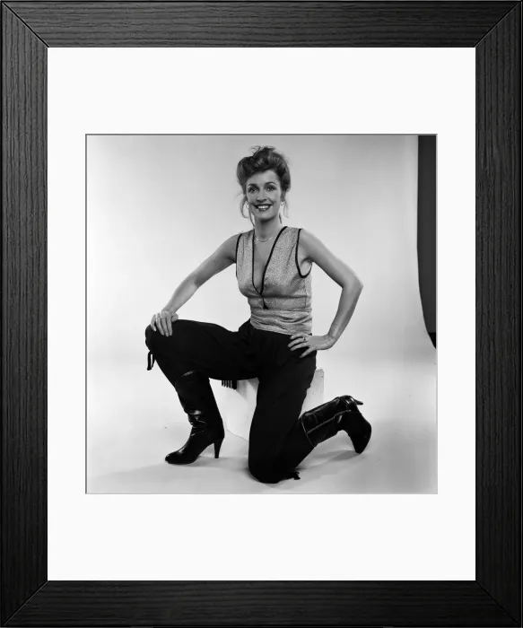 Framed Print : Actress Anne Kirkbride models the latest fashions. 15th July 1981 Framed Print : Actress Anne Kirkbride models the latest fashions. 15th July 1981