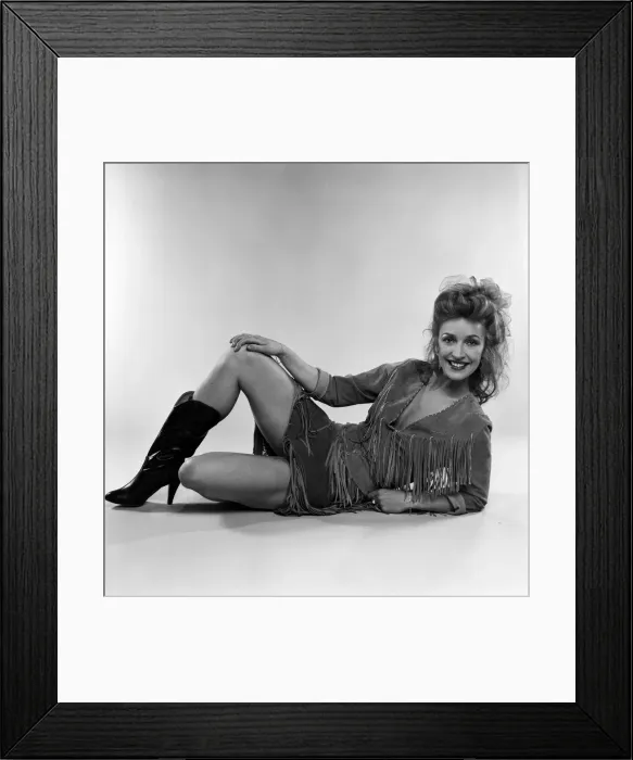 Framed Print : Actress Anne Kirkbride models the latest fashions. 15th July 1981 Framed Print : Actress Anne Kirkbride models the latest fashions. 15th July 1981